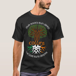 Camiseta Nome da Família Irish COLLINS Nosso Amor É Mais Pr