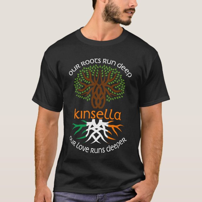 Camiseta Nome da família irlandesa KINSELLA Nosso Amor É Ma (Frente)