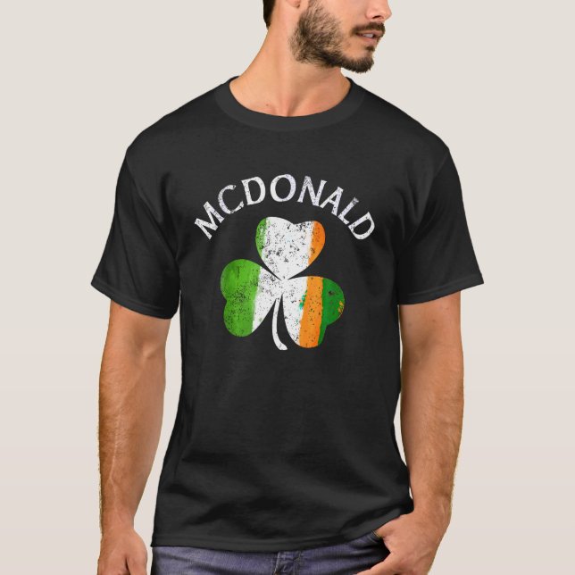 Camiseta Nome da família irlandesa McDonald T Shirt (Frente)