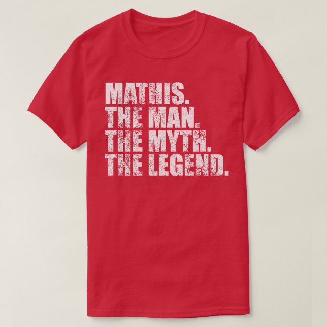 Camiseta Nome da família Mathis Mathis sobrenome Mathis S (Frente do Design)