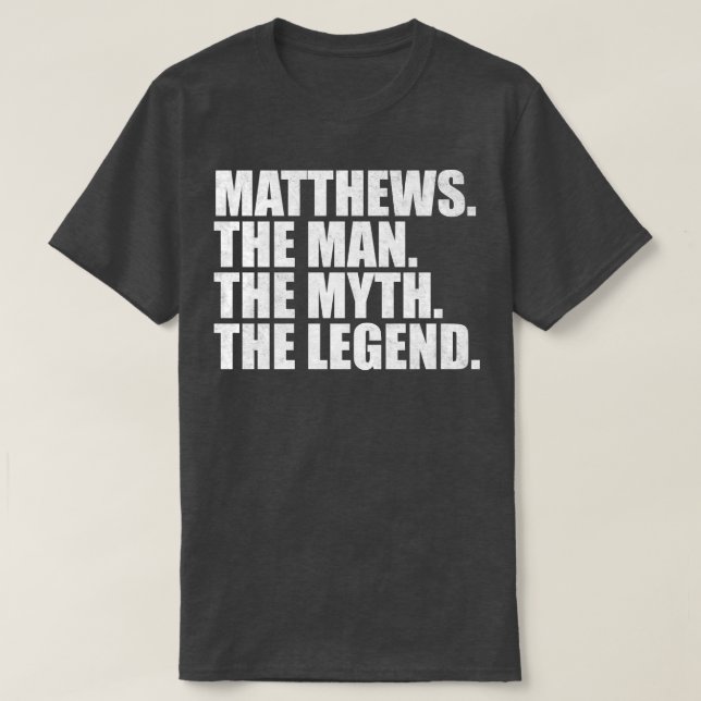 Camiseta Nome da família Matthews Nome da família Matthews  (Frente do Design)