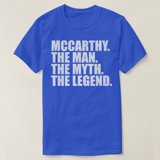 Camiseta Nome da família Mccarthy sobrenome Mc (Frente do Design)