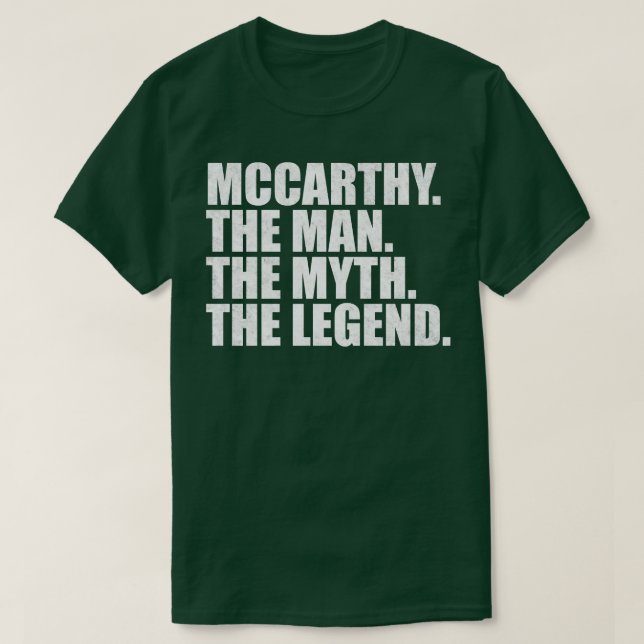 Camiseta Nome da família Mccarthy sobrenome Mc (Frente do Design)