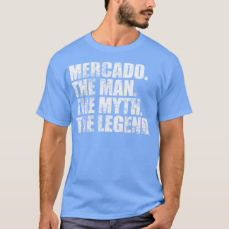 Camiseta Nome da família Mercado Mercado Mercado sobrenome