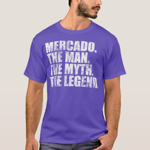 Camiseta Nome da família Mercado Mercado Mercado sobrenome