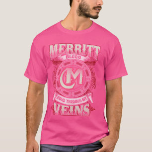 Camiseta Nome Da Família Merritt, Corre Pelas Minhas Veias