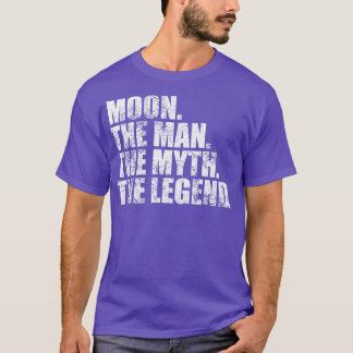 Camiseta Nome da família Moon sobrenome Lua Nome da lua M