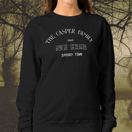 Camiseta Nome da Família Personalizada da Tripulação de Boo