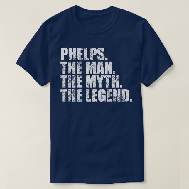 Camiseta Nome da família Phelps Phelps sobrenome Phelps S (Frente do Design)