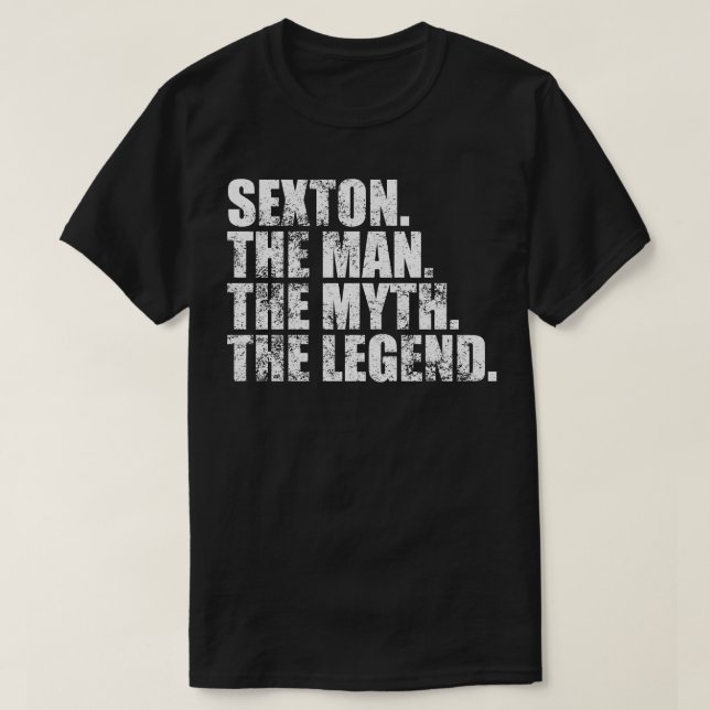 Camiseta Nome da família Sexton Sexton sobrenome Sexton S (Frente do Design)
