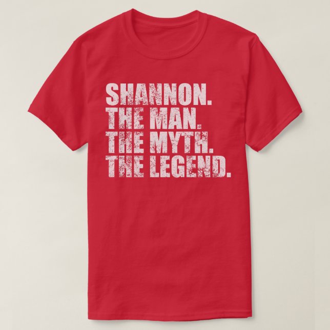 Camiseta Nome da família Shannon Shannon sobrenome Shann (Frente do Design)