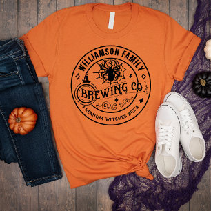 Camiseta Nome da Família Sibel Halloween Witches Brew