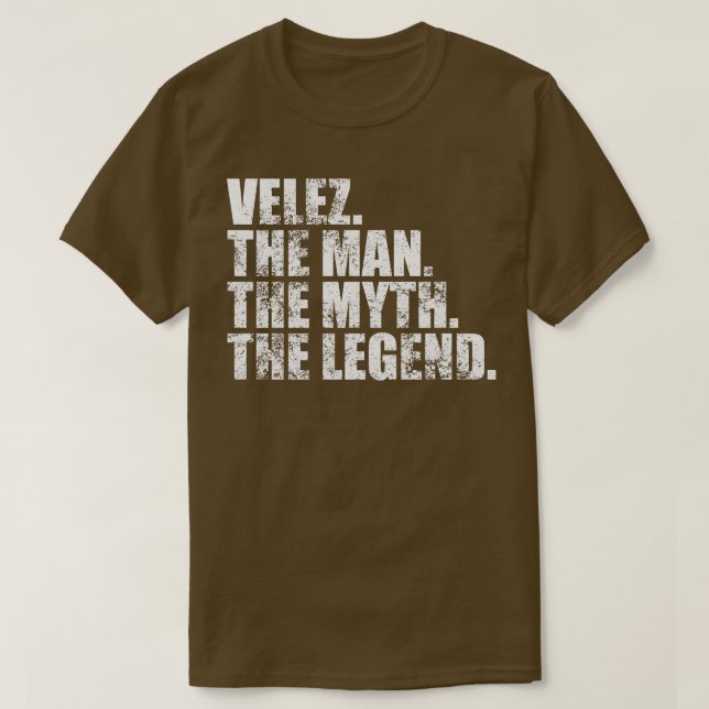 Camiseta Nome da família Velez sobrenome Velez Velez Surna (Frente do Design)