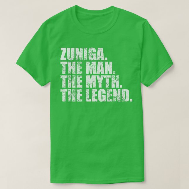 Camiseta Nome da família Zuniga Zuniga sobrenome Zuniga S (Frente do Design)