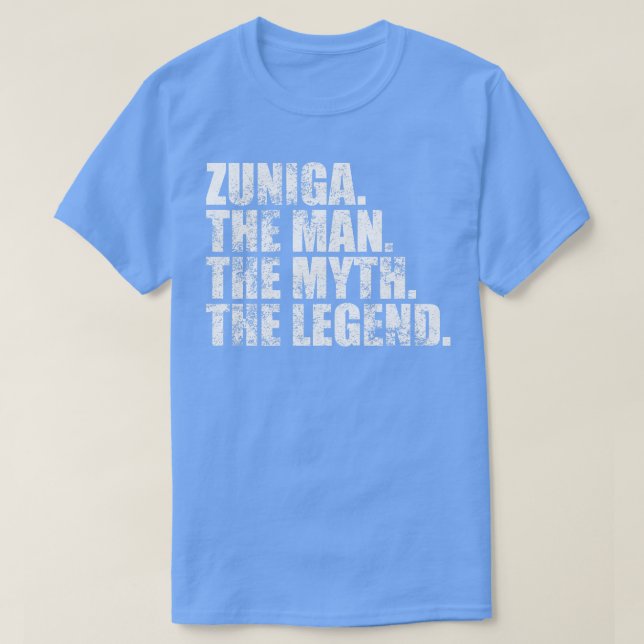 Camiseta Nome da família Zuniga Zuniga sobrenome Zuniga S (Frente do Design)