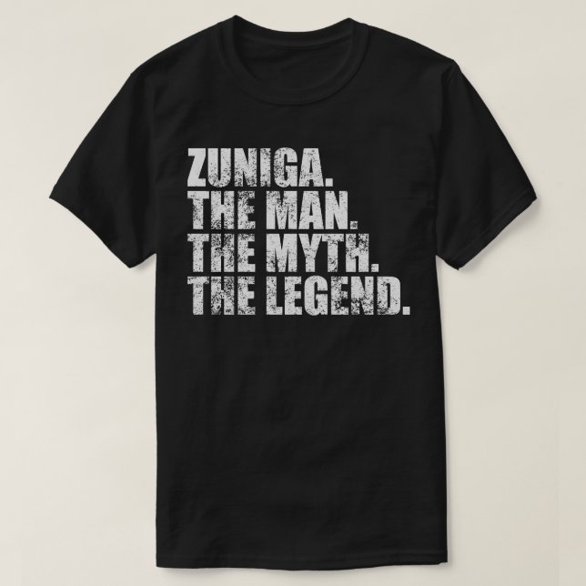 Camiseta Nome da família Zuniga Zuniga sobrenome Zuniga S (Frente do Design)
