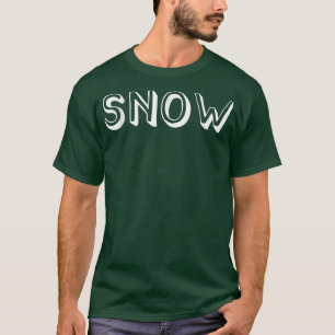 Camiseta Nome da Fonte do Cartoon de Cons de Neve