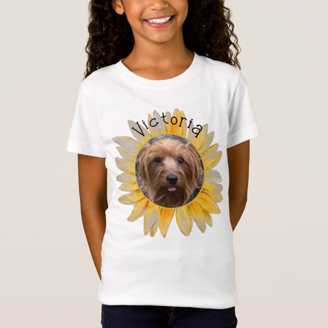 Camiseta Nome da foto Sunflower Personalizado (Frente)