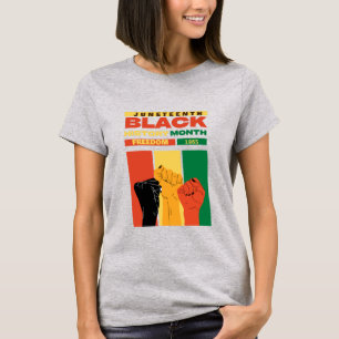 Camiseta nome da história da 1865 liberdade negra africana