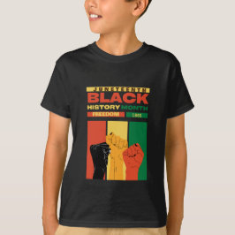 Camiseta nome da história da 1865 liberdade negra africana