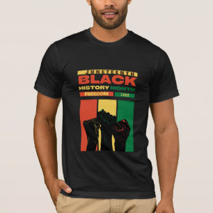 Camiseta nome da história da 1865 liberdade negra africana