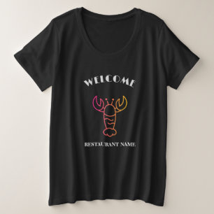 Camiseta Nome da lagosta de boas-vindas aos frutos do mar