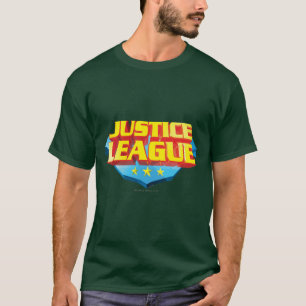 Camiseta Nome da Liga da Justiça e Logotipo de Blindagem