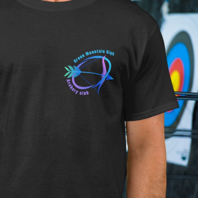 Camiseta Nome da Liga do Clube de Archery Personalizado (Criador carregado)