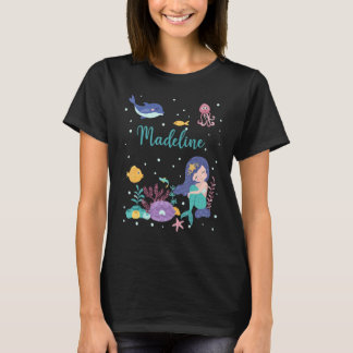 Camiseta Nome da Madeline Presente Sereia Personalizada