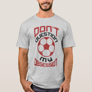 Camiseta Nome da obsessão do futebol e Impressão de número