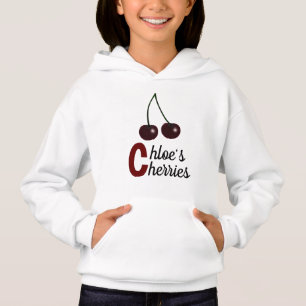 Camiseta Nome da primeira letra "C" e fruta "Cerejas"