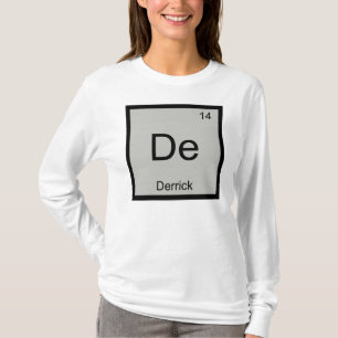 Camiseta Nome da Torre de Perfuração Elemento Químico Tabel