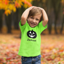 Nome de Abóbora Fofa Verde Meninos Halloween