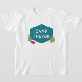 Camiseta Nome de Acampamento Personalizado Festa de Anivers