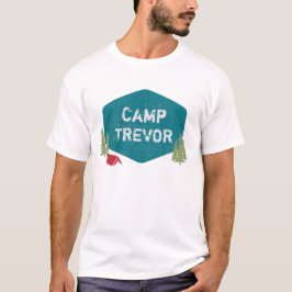Camiseta Nome de Acampamento Personalizado Festa de Anivers