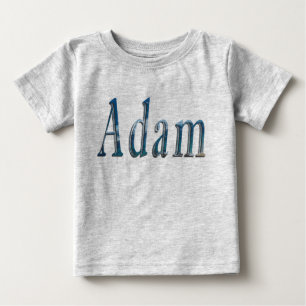 Camiseta Nome De Adam Feito Com Imagem De Praia,