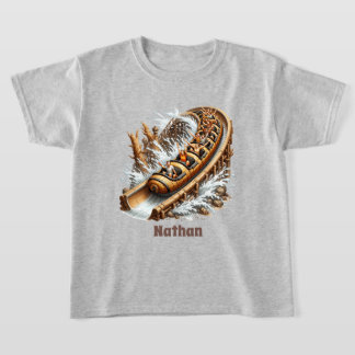 Camiseta nome de adição de carona de log de crianças legal