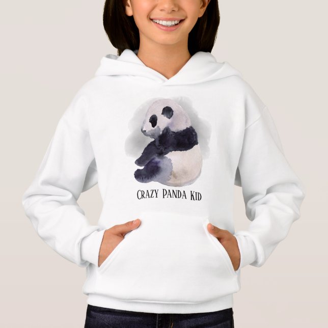 Camiseta nome de adição do garoto panda louco (Frente)