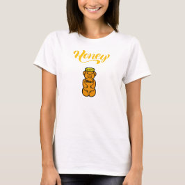 Camiseta Nome de animal de estimação do Honey Bear