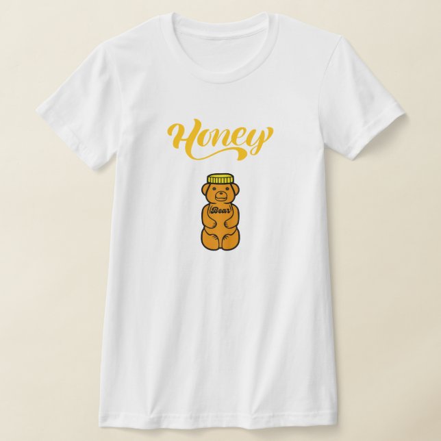 Camiseta Nome de animal de estimação do Honey Bear (Postura )