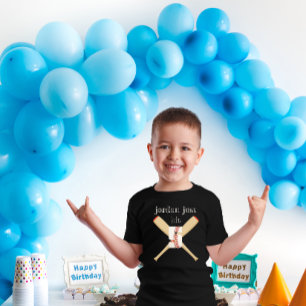 Camiseta nome de aniversário de beisebol