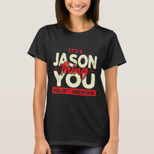 Camiseta Nome de Aniversário do dia de os pais Jason