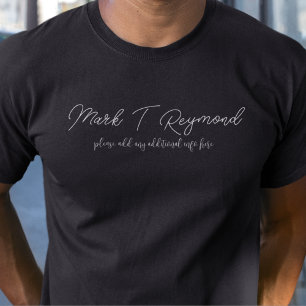 Camiseta Nome de Assinatura Básica Preto