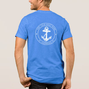 Camiseta Nome de Barco Âncora Náutica Personalizado