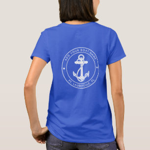 Camiseta Nome de Barco Moderno Âncora Náutica Correspondent