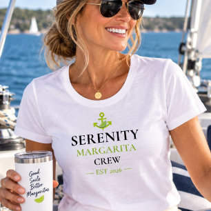 Camiseta Nome de Barco Personalizado Margarita Crew Náutico