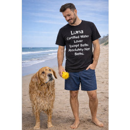 Camiseta Nome de cachorro personalizado Certificado Amante