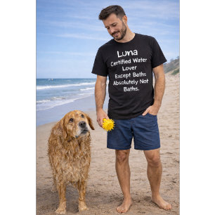 Camiseta Nome de cachorro personalizado Certificado Amante
