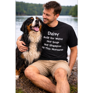 Camiseta Nome de cachorro personalizado – Feito para água, 
