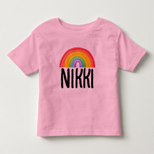 CAMISETA NOME DE CAIXA DE CHUMBO PERSONALIZADO TODLERS T-SH (Frente)